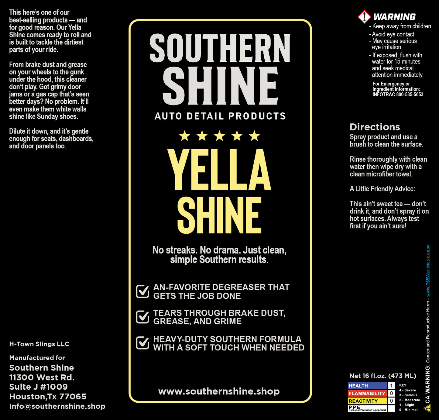 Yella Shine Degreaser