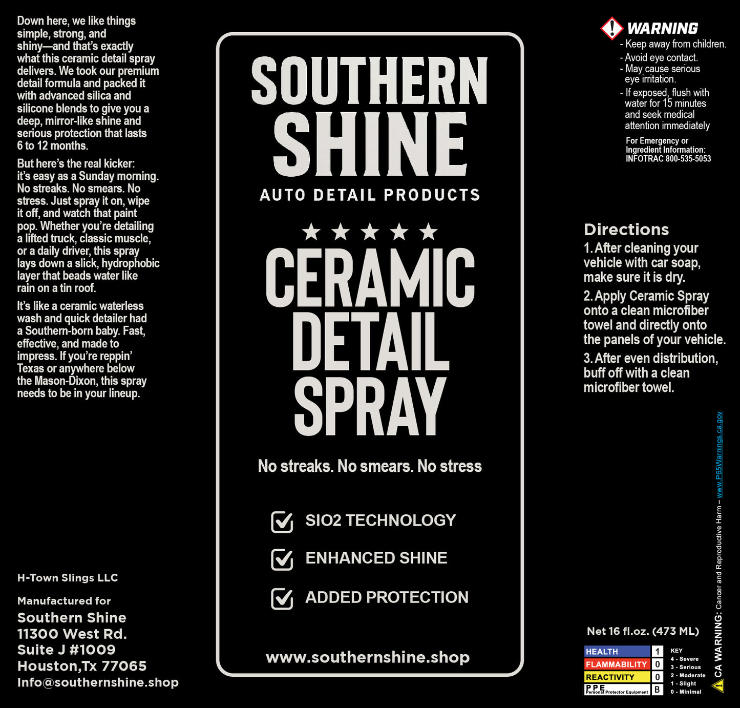 Southern Shine Ceramic Detail 6 Pack